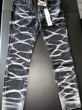 Purple Brand Tie-dye Stripe Skinny Jeans